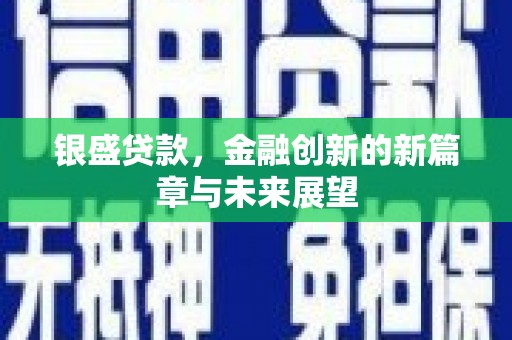 长寿银盛贷款，金融创新的新篇章与未来展望