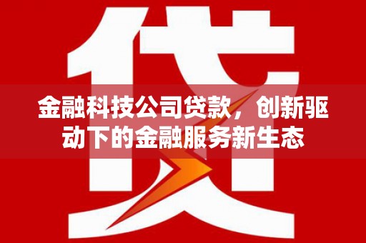 长寿金融科技公司贷款，创新驱动下的金融服务新生态