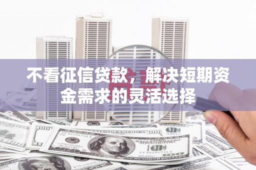 长寿不看征信贷款，解决短期资金需求的灵活选择