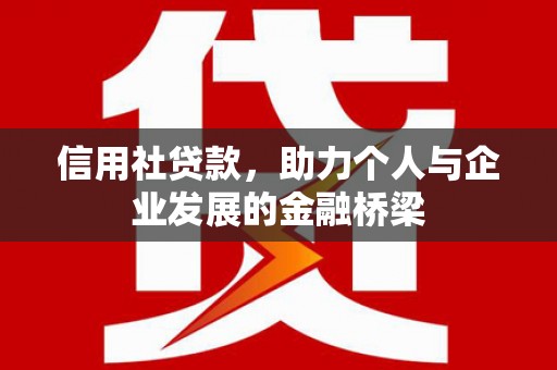 长寿信用社贷款，助力个人与企业发展的金融桥梁