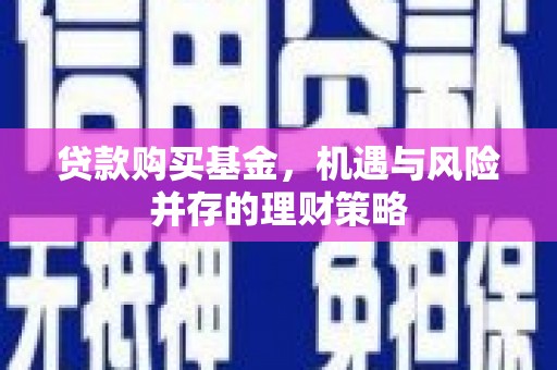 长寿贷款购买基金，机遇与风险并存的理财策略