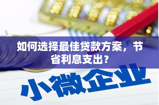 长寿如何选择最佳贷款方案，节省利息支出？