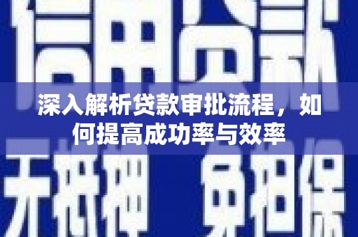 长寿深入解析贷款审批流程，如何提高成功率与效率