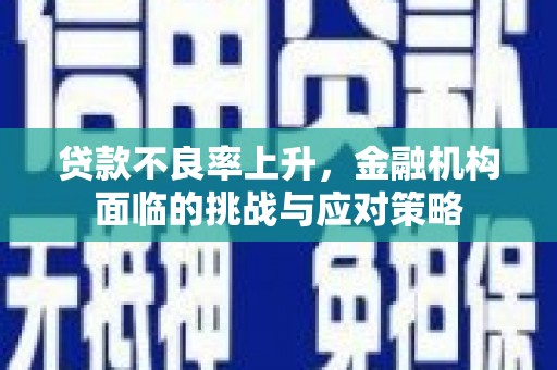 长寿贷款不良率上升，金融机构面临的挑战与应对策略