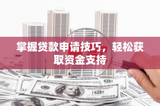 长寿掌握贷款申请技巧，轻松获取资金支持