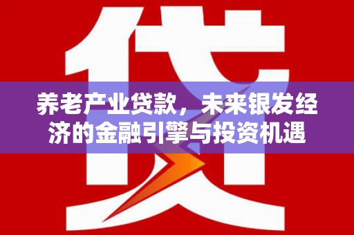 长寿养老产业贷款，未来银发经济的金融引擎与投资机遇