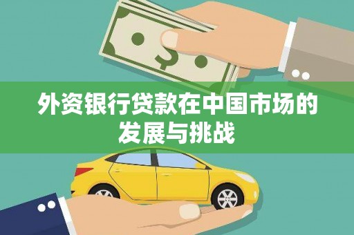 长寿外资银行贷款在中国市场的发展与挑战