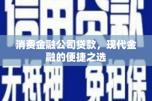 长寿消费金融公司贷款，现代金融的便捷之选
