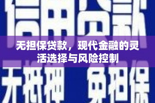 长寿无担保贷款，现代金融的灵活选择与风险控制