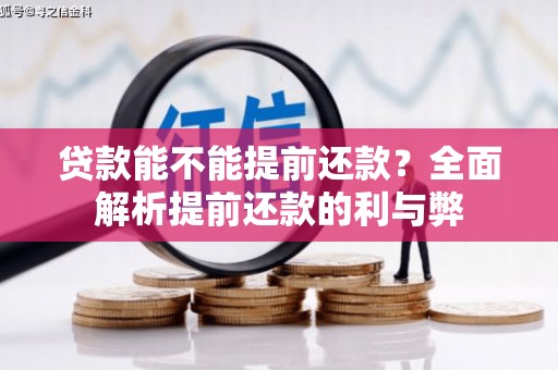长寿贷款能不能提前还款？全面解析提前还款的利与弊