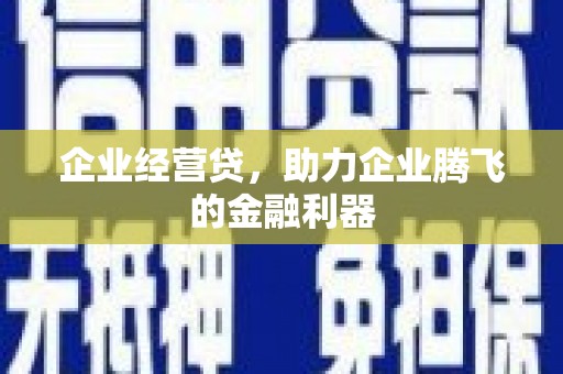 长寿企业经营贷，助力企业腾飞的金融利器