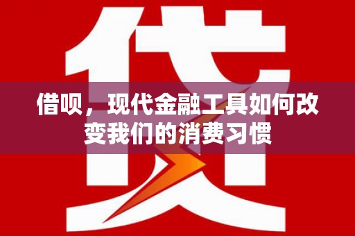长寿借呗，现代金融工具如何改变我们的消费习惯