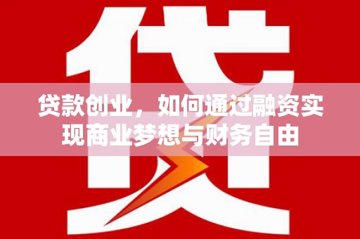 长寿贷款创业，如何通过融资实现商业梦想与财务自由