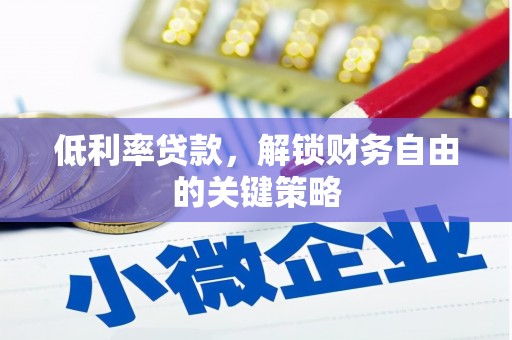 长寿低利率贷款，解锁财务自由的关键策略