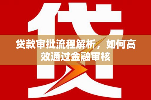 长寿贷款审批流程解析，如何高效通过金融审核