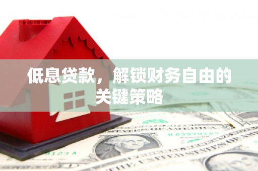 长寿低息贷款，解锁财务自由的关键策略