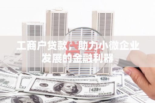 长寿工商户贷款，助力小微企业发展的金融利器