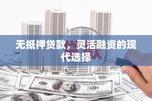 长寿无抵押贷款，灵活融资的现代选择