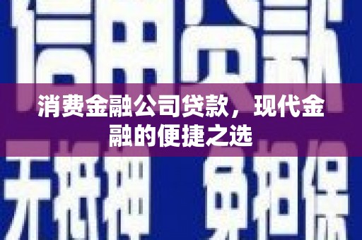 长寿消费金融公司贷款，现代金融的便捷之选
