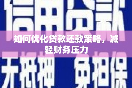 长寿如何优化贷款还款策略，减轻财务压力
