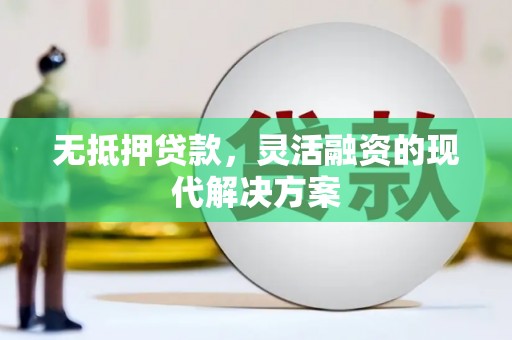 长寿无抵押贷款，灵活融资的现代解决方案