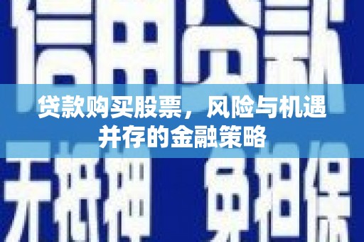 长寿贷款购买股票，风险与机遇并存的金融策略