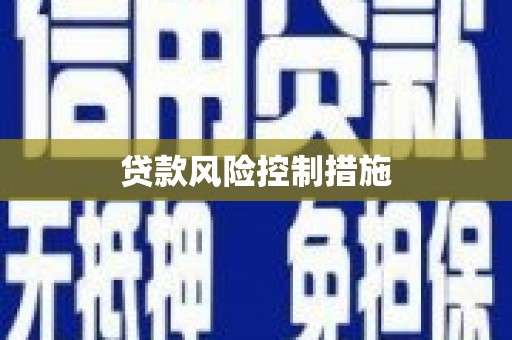长寿贷款风险控制措施