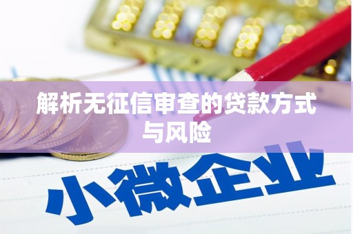 长寿解析无征信审查的贷款方式与风险