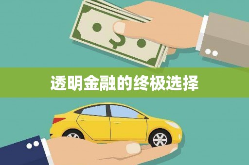 长寿透明金融的终极选择